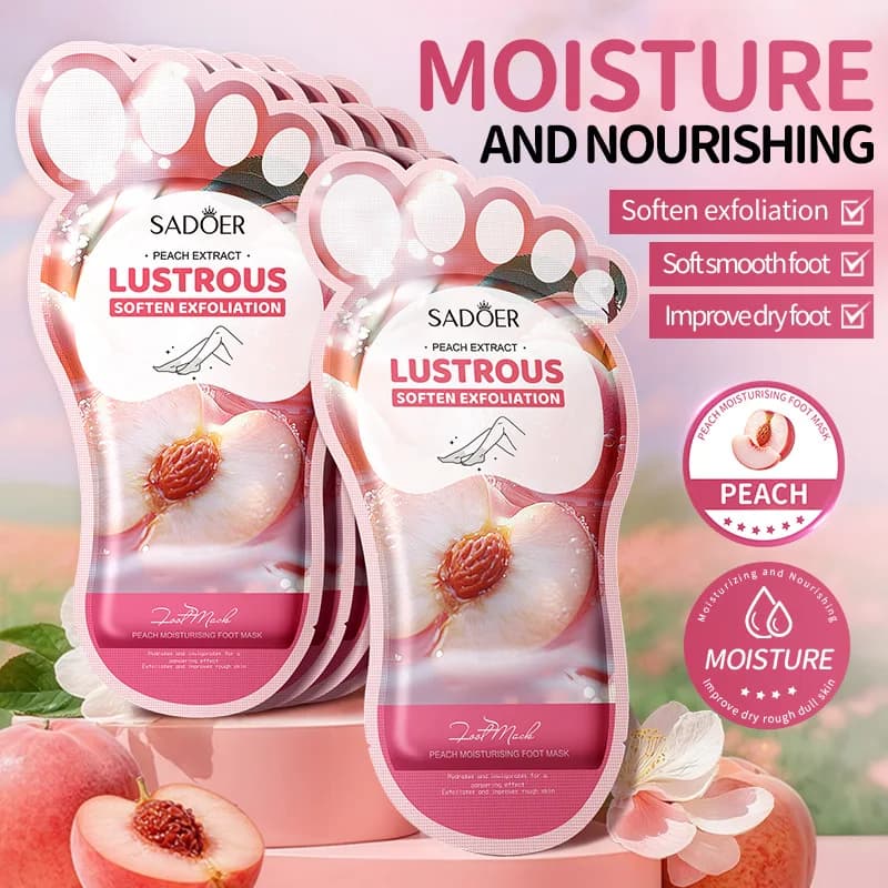 Maschera Esfoliante per Piedi, Maschera Peeling per Piedi, Calzini Spa, Rimuovi Pelle Morta, Idratante, Sbiancante, Anti-Screpolature, Cura della Pelle dei Piedi