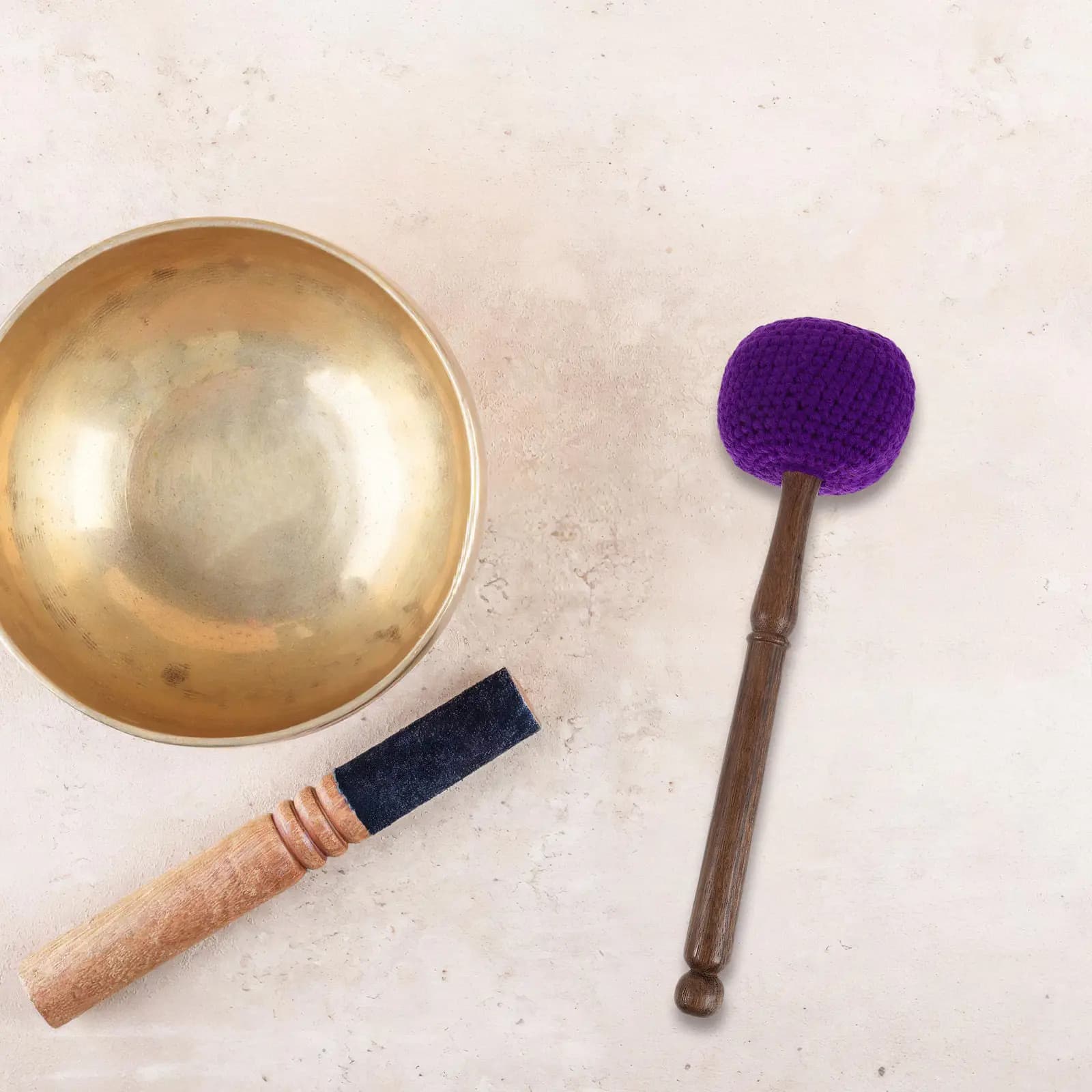 Felt Head Drum Mallet Wooden Handle Singing Bowl Striker for Yoga Meditation Sound Tool Tibetan Singing Bowl Stick