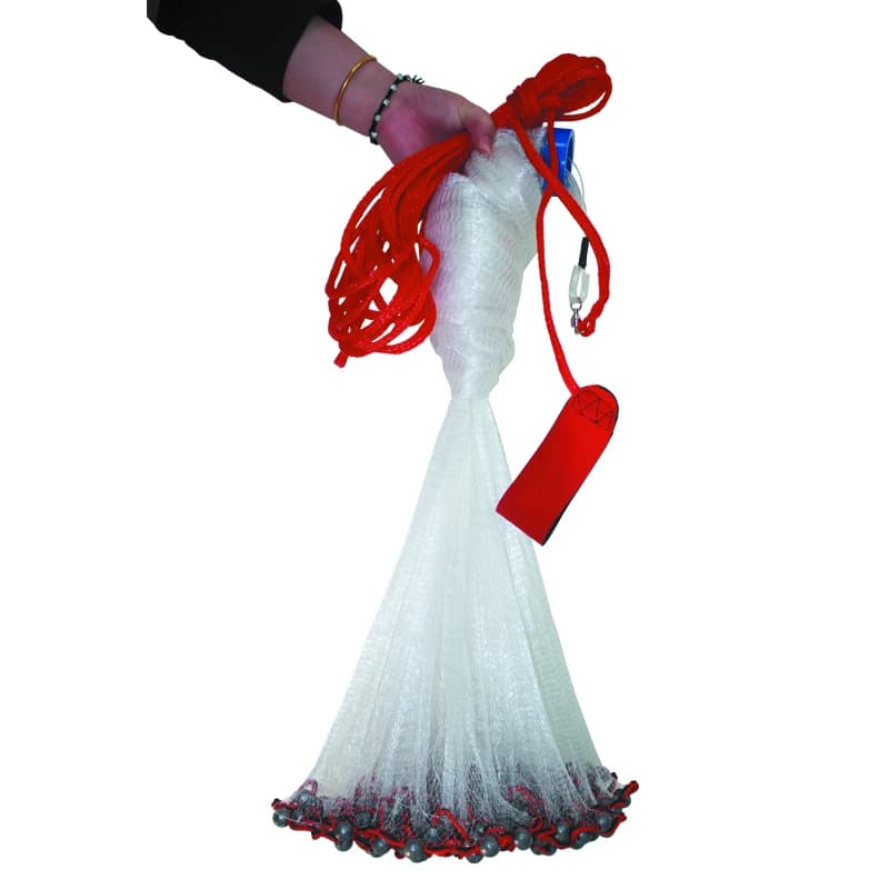 Rete da Lancio per Pesca 8ft 1.0LB con Maglia da 1 Pollice, Coulisse e Piombi in Monofilamento