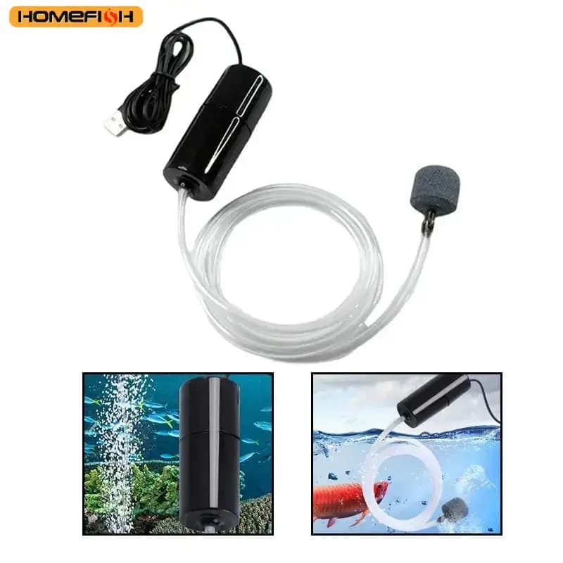 Silent Oxygenator Small Oxygen Pump Mini Portable USB Recharge for Aquarium Oxygen Pump for Fish Farm Aquarium