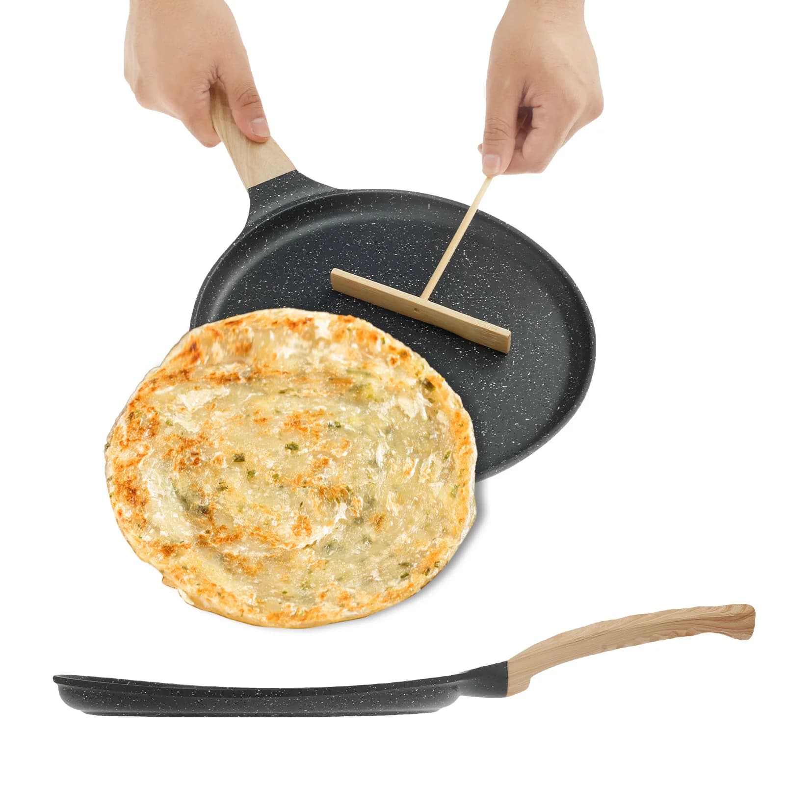 Padella uovo padella pentola antiaderente padella piatta pentole utensili da cucina frittura cottura uovo Pancake bistecca colazione Crepe Pan
