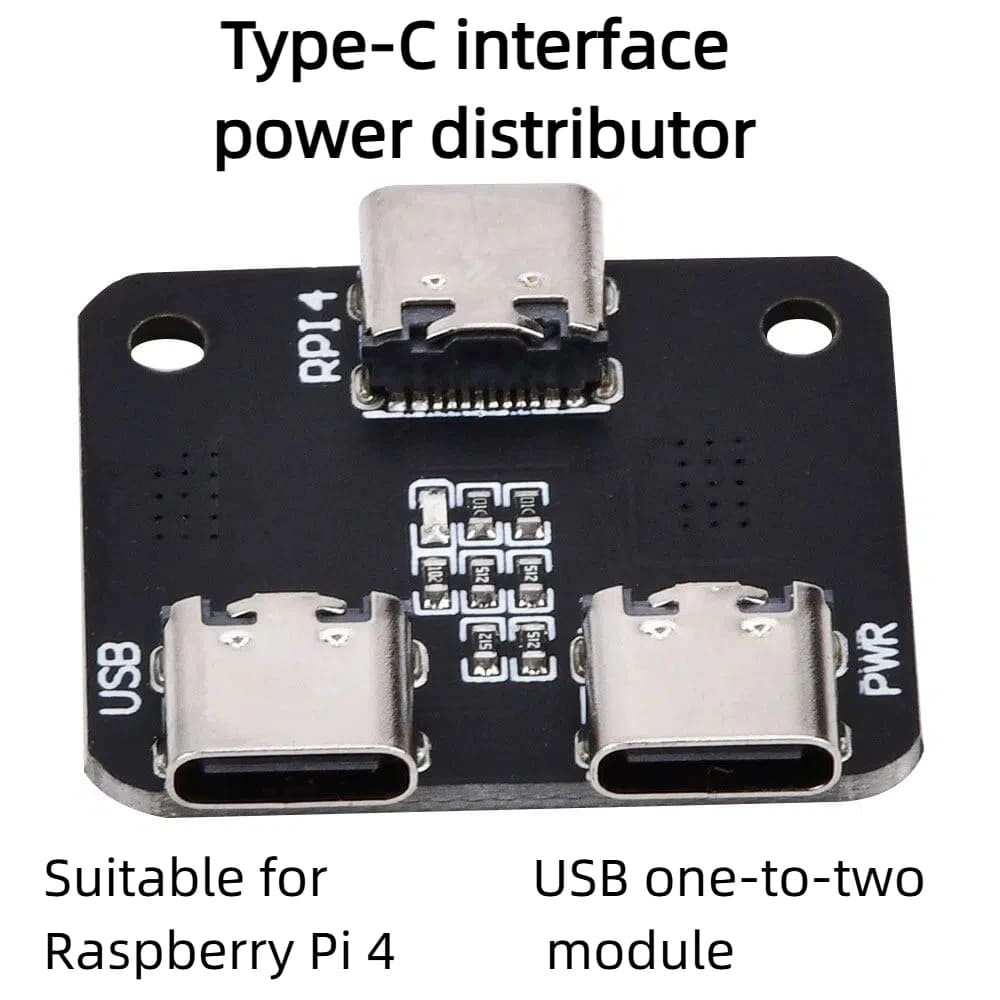 USB/Power Splitter for Raspberry Pi BliKVM and PiKVM "KVM over IP" HDMI CSI Type-C power distributor accessories