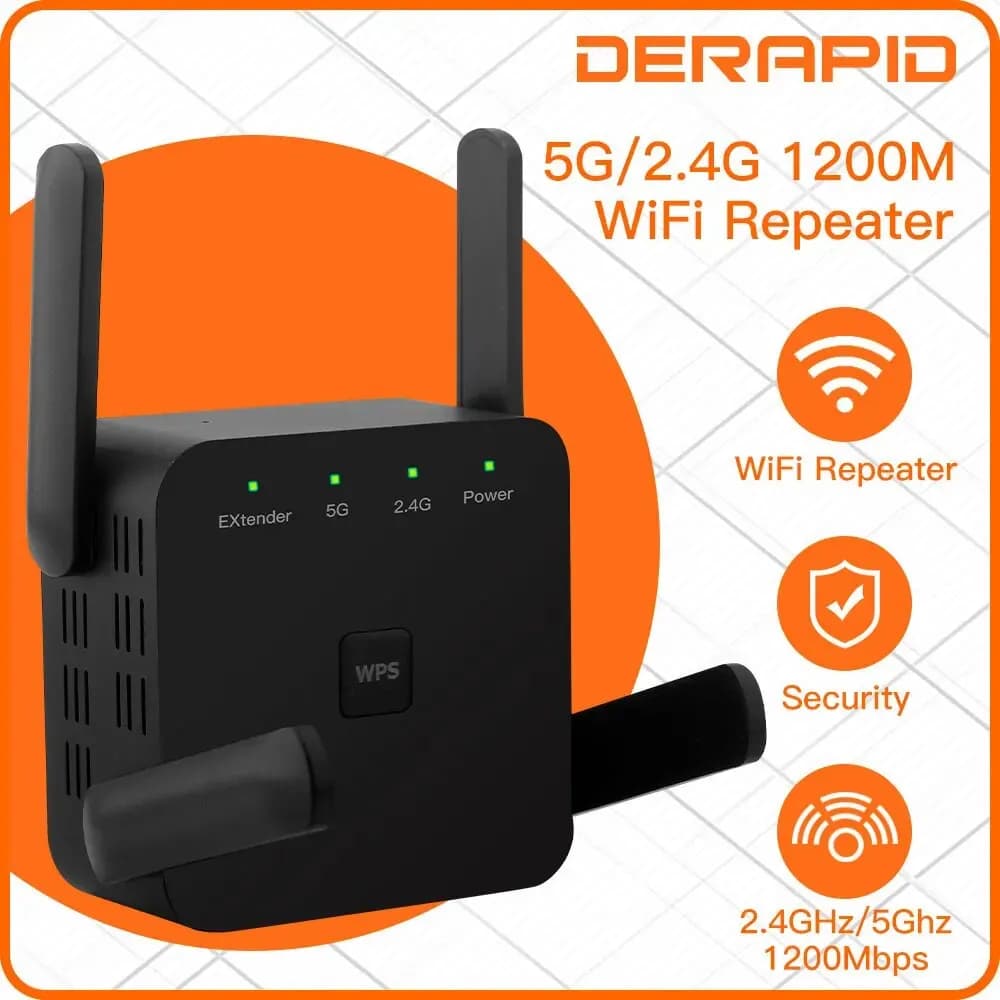 WiFi 1200Mbps 2.4GHz/5GHz Wireless Range Extender Signal Amplifier Wi-Fi repeater EU/US Plug for Home Office