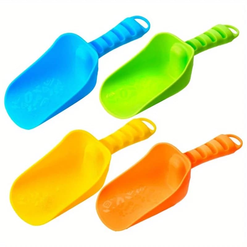 Joyfy Set di 4 Pale da Spiaggia Colorate, Giocattoli da Sabbia per Viaggi, Giochi all'Aperto per Bambini, Regalo