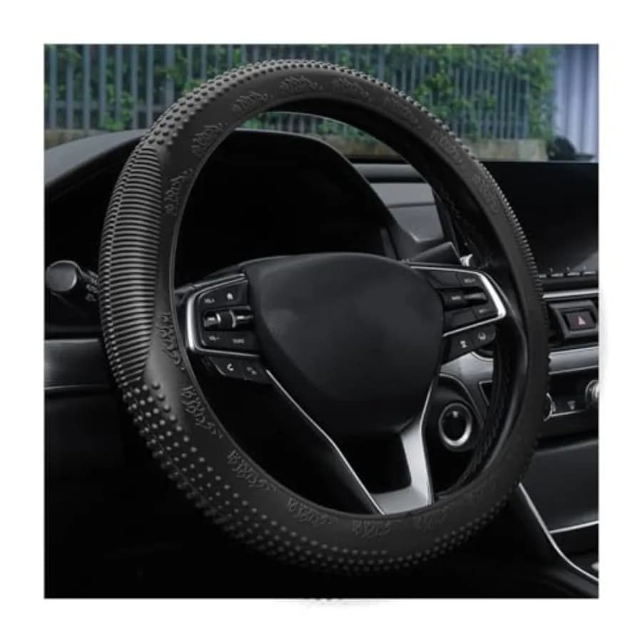 Coprivolante in Silicone per Auto, Protezione Antiscivolo Morbida e Inodore, Coperture Universali per Volanti da 14-15 Pollici