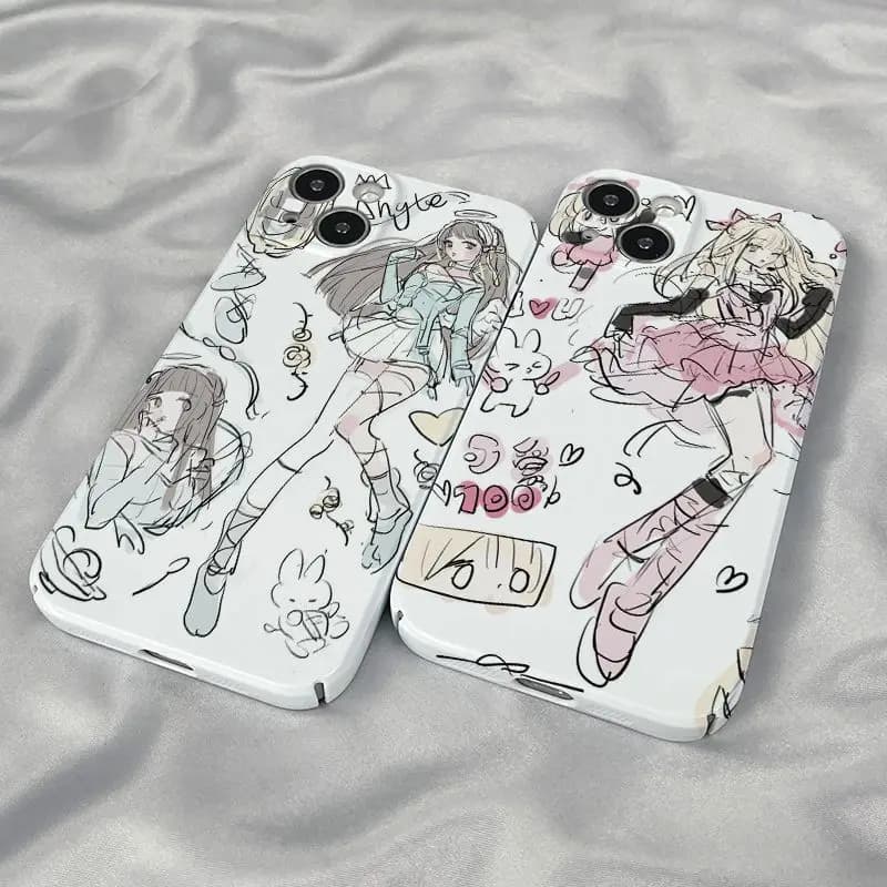 Vintage Gateau Fraise Phone Case For iPhone 17 Air 16e Pro Max 15 14 Plus 13 12 mini 11 Pro XsXr 78 Shockproof Film Hard Shell