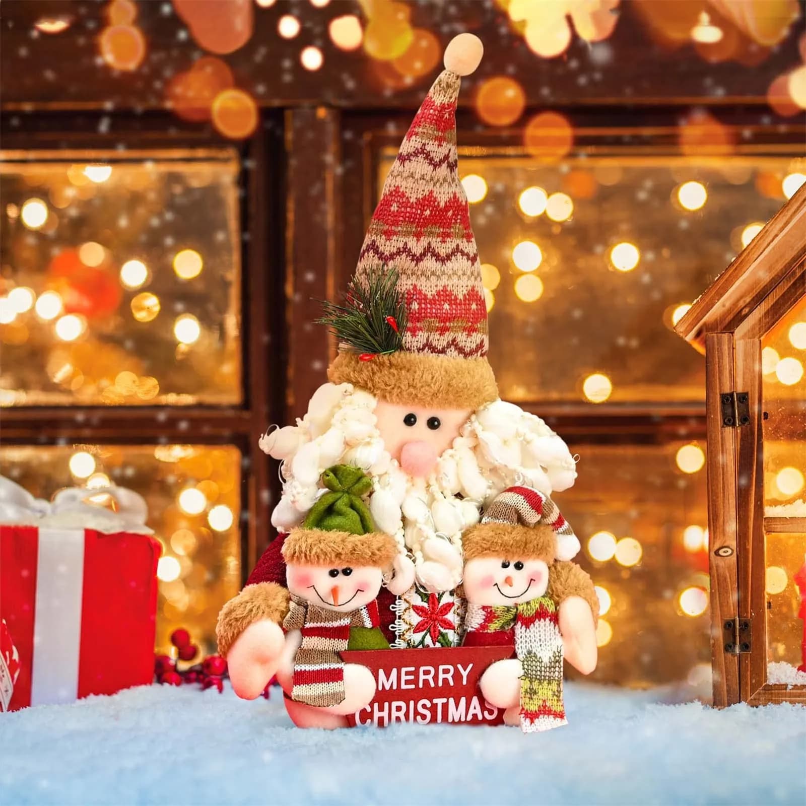 Popolare adorabile bambola di peluche giocattoli figurine di Natale ornamento per l'albero di Natale decorazioni per feste decorazioni da tavolo per famiglie regalo
