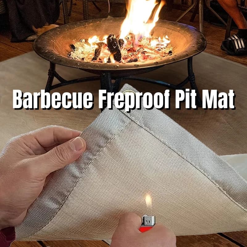 Fire Resistant Blanket Fireproof Cloth Heat Shield Mat Outdoor Camping BBQ Fire Pit Stove Mat Picnic Insulation Protection Cover