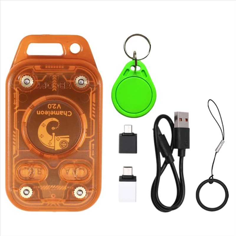 FEDI-Chameleon V2.0 Lettore di Chip RFID Smart, Emulatore NFC, Duplicatore Ultra+ con 1XUID Portachiavi, Decodifica Schede 125K 13.56Mhz