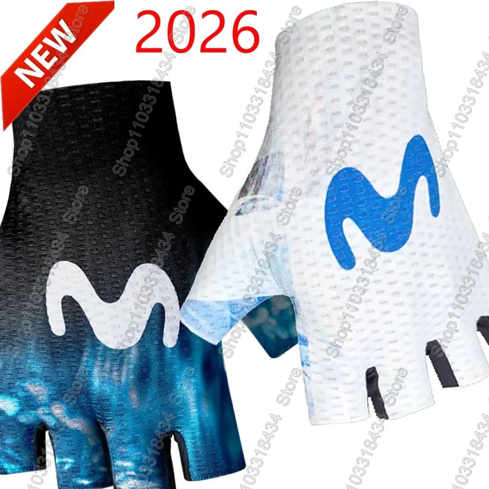 2026 Pro Team M Cycling Gloves Spain Tour Man Gel Half fingers Bike Gloves MTB Road Bike Knits Cycling Gloves Maillot