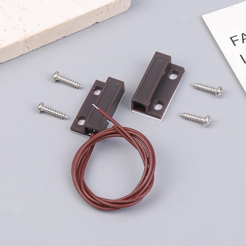 🛒MC-38A Wired Door Window Sensor Magnetic Switch NC/NO Sensor Switch For Home Alarm System Detector Reed Switch