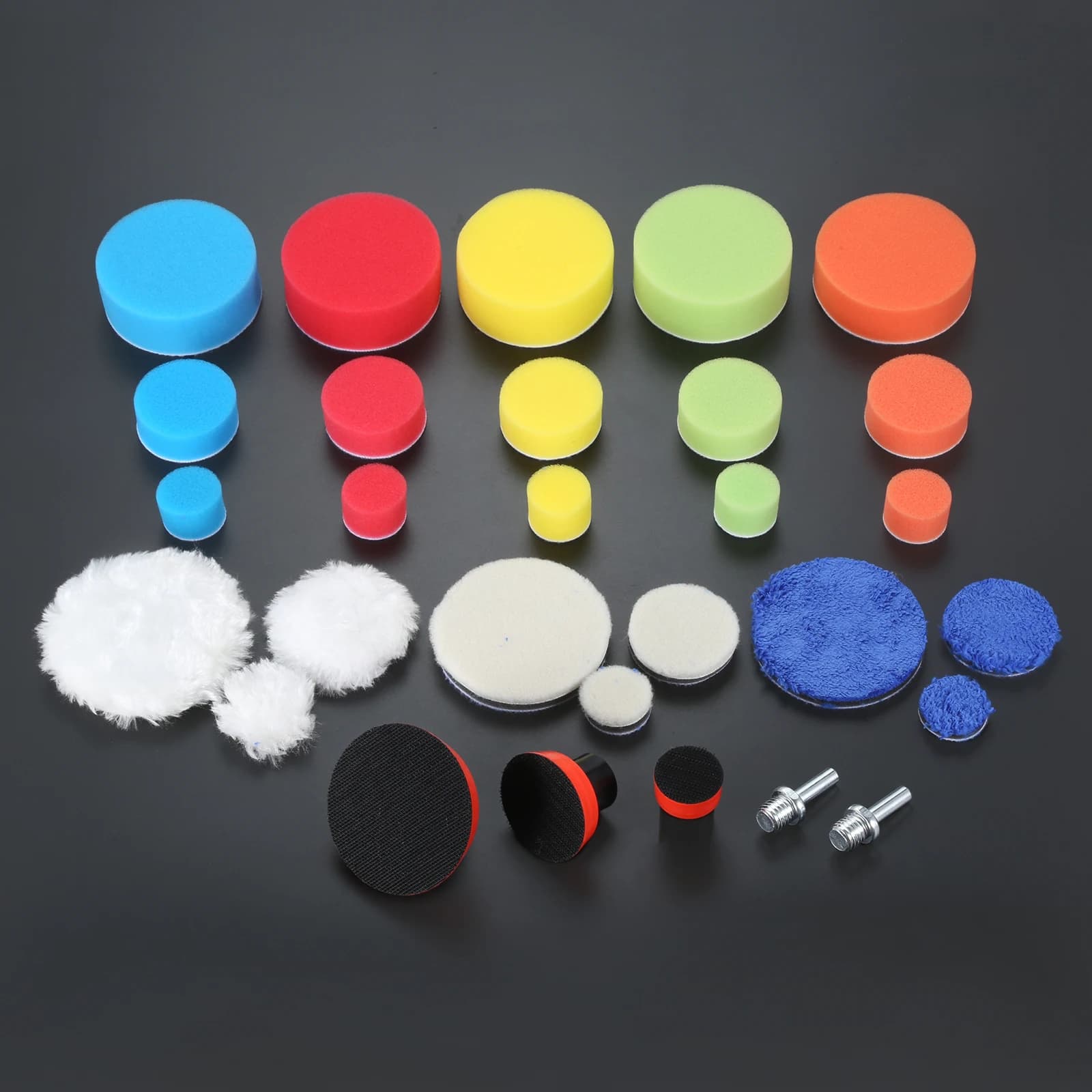 29 pz/set spugna lana lucidatura Pad Auto lucidatura lucidatura Pad Kit per trapano Auto lucidatura Set con adattatori trapano M14 ceratura
