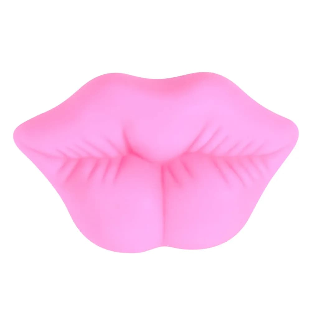 Ciuccio Divertente a Forma di Labbra Grandi per Neonati Oltre 3 Mesi, Rosa, in Silicone Alimentare, Massaggiagengive Naturale