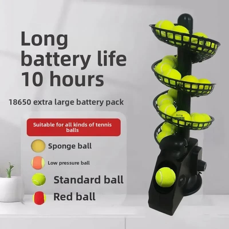 Macchina lancia-palline da tennis TS02, macchina per servire palline da tennis, multi-palla, portatile, per allenamento indoor ed outdoor