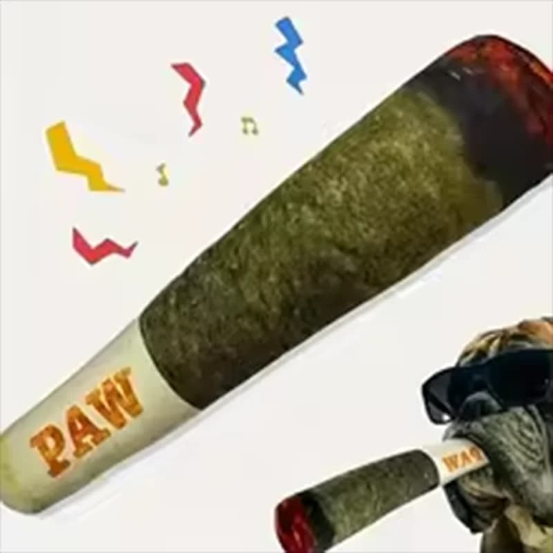 Giocattoli Interattivi Divertenti per Cani, Design Sigaro, Peluche Sonoro, Giocattoli per la Pulizia dei Denti, Creativi da Masticare, Regali Fantastici per il Compleanno del Cane