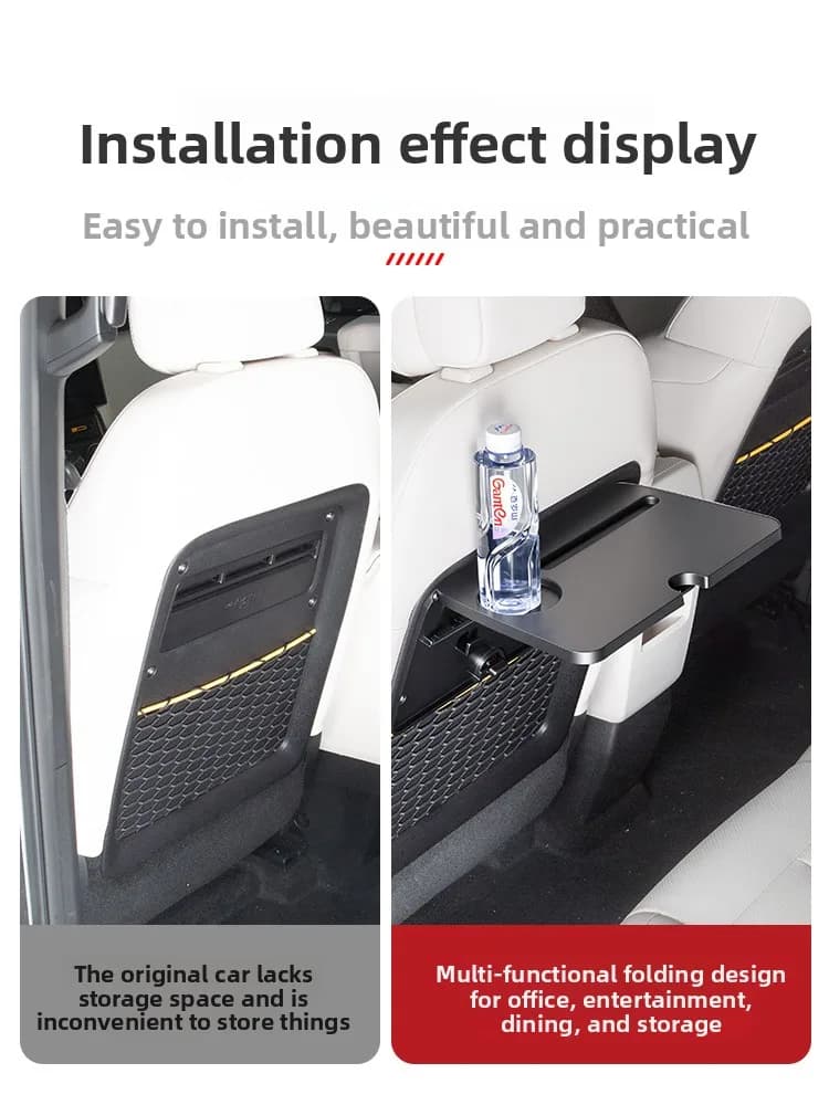 For Chery iCAUR iCAR V23 Car Front Seat Back Table ABS Foldable Seatback Laptop Desk Working Food Table Car Interior Accessories