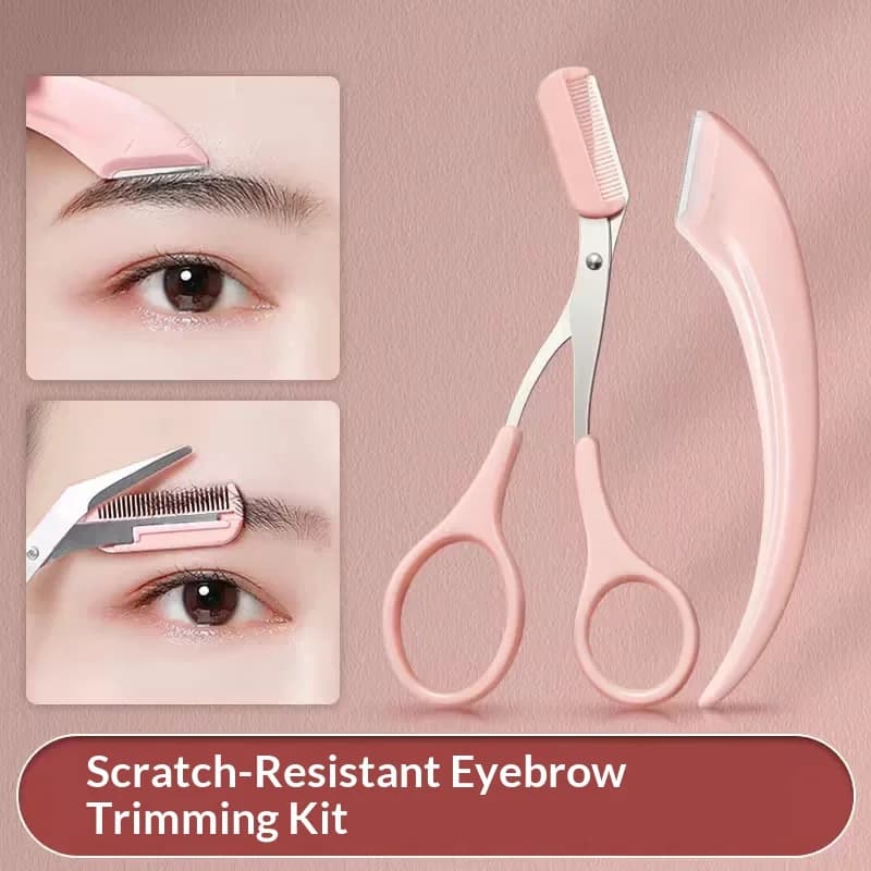 Eyebrow Kit For Women And Men Stainless Steel Eyebrow Grooming Set Including Eyebrow Comb Scissor, Eyebrow Trimmer Tool