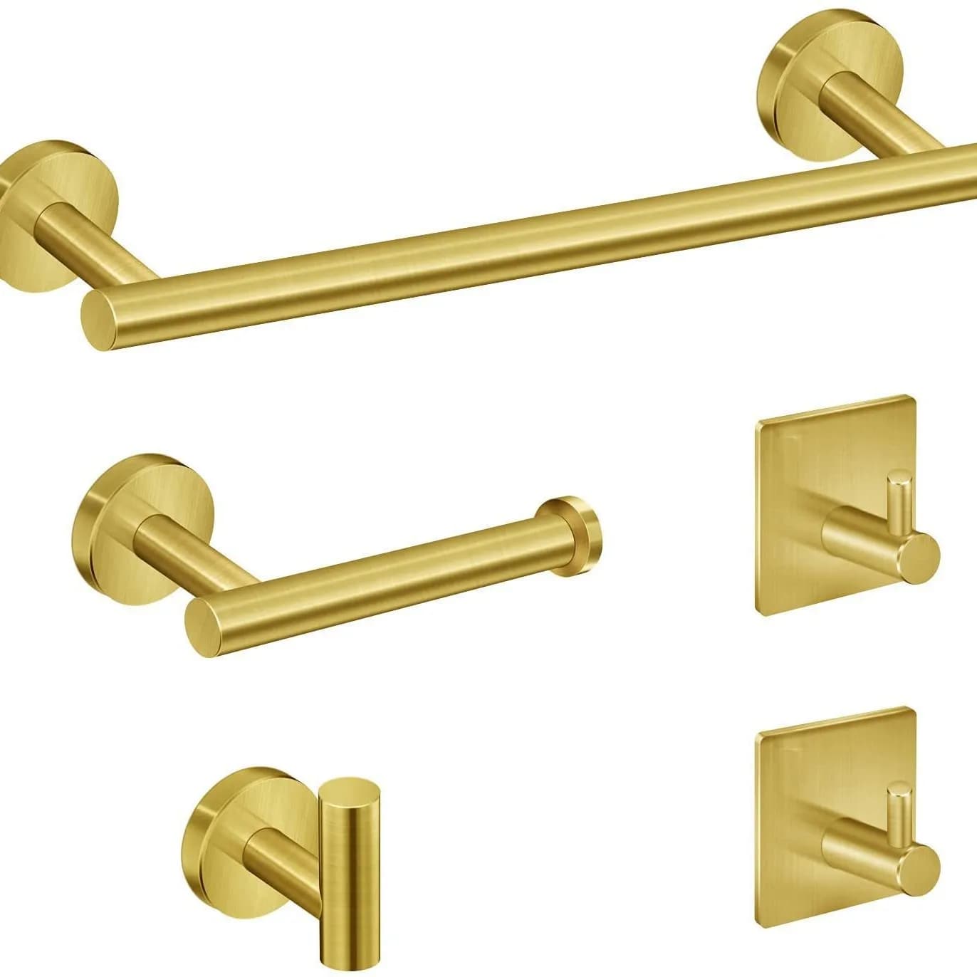 Set di accessori per il bagno in acciaio inossidabile da 10 pezzi, portasciugamani a parete, accessori per il bagno