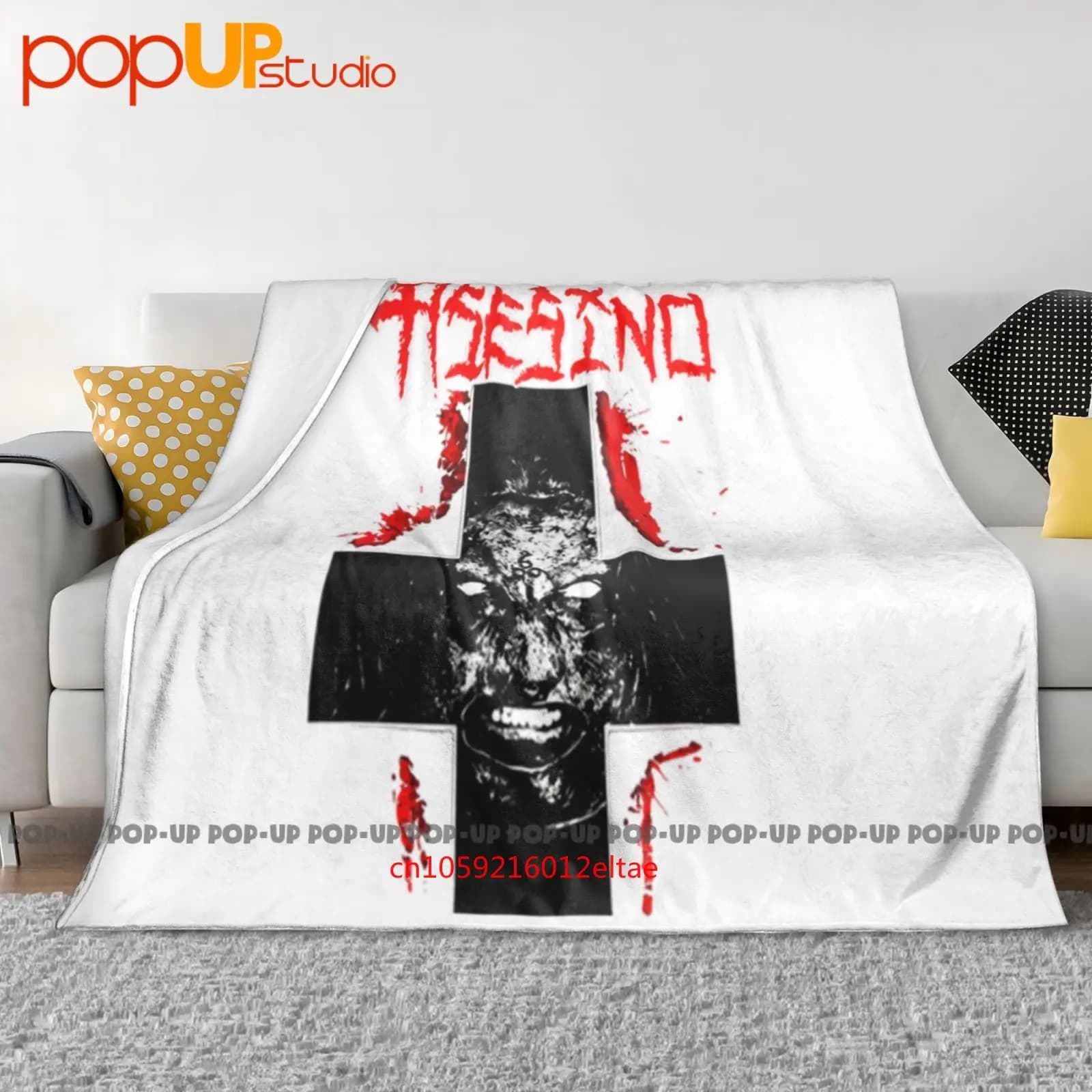 Asesino'Cross Face' (Brujeria,Transmetal,Carcass) Coperta ultra morbida trapunta invernale Copridivano Copridivano