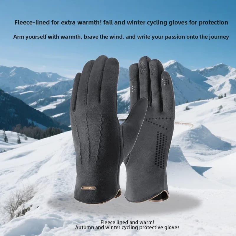 Guanti Sport da uomo Ciclismo Sport all'aria aperta Guanti touch screen ispessiti antiscivolo a prova di freddo Guanti invernali caldi a prova di freddo
