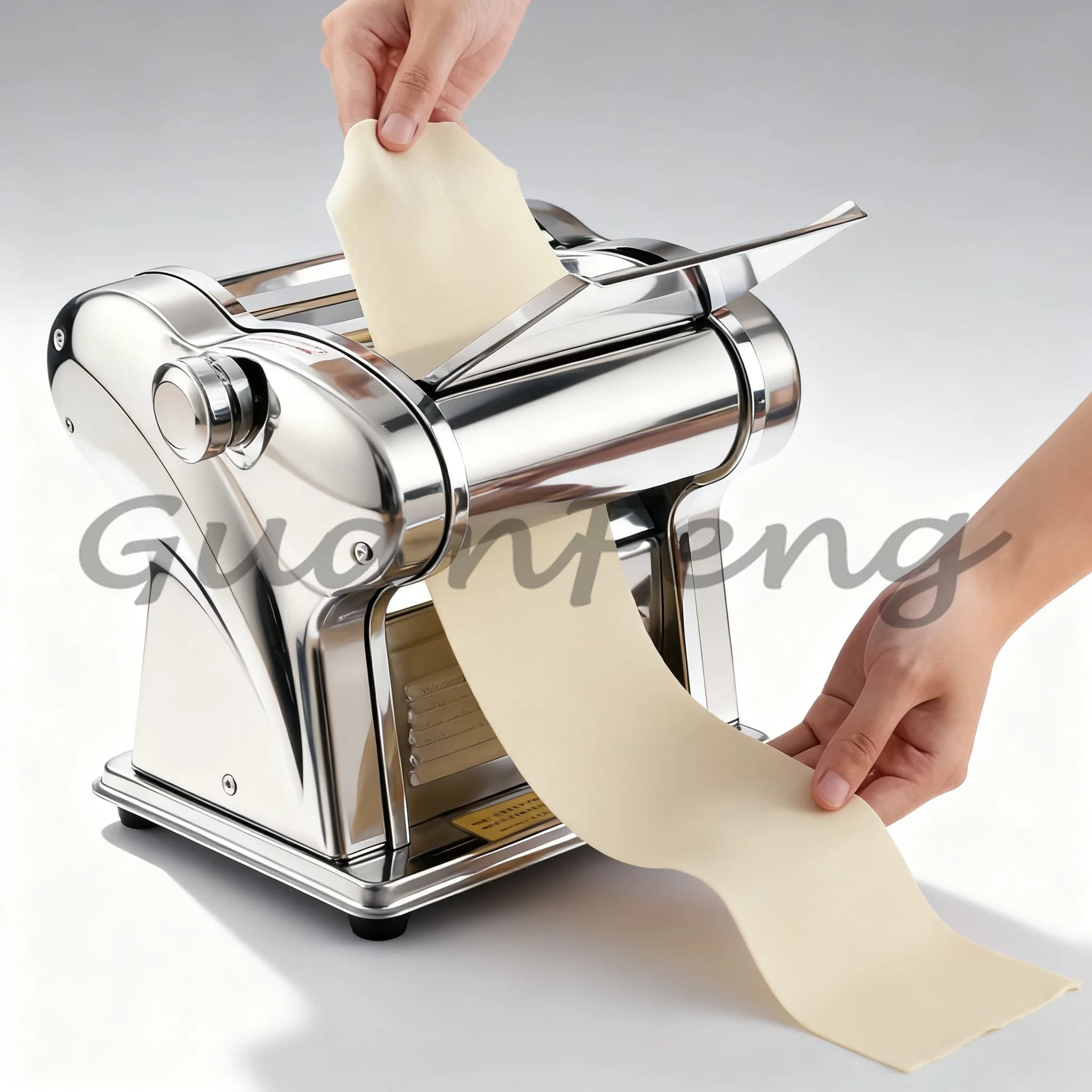 220V Small Household Fully Automatic Stainless Steel Noodle Machine, Multifunctional Pasta Maker & Dumpling Wrapper Machine