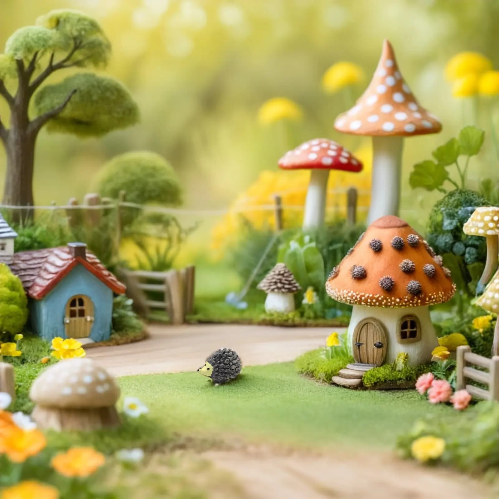20 Pieces Mini Riccio Shape Decorations in Resin, Garden Plant Ornaments in Vase, Landscapes in Miniature, Bonsai, Decorations Fai-da- ♪