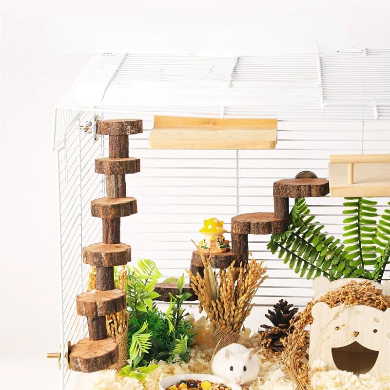 Giocattoli da masticare per criceti giocattoli molari per piccoli animali cura dei denti accessori in legno per porcellini d'india cincillà Gerbils topi