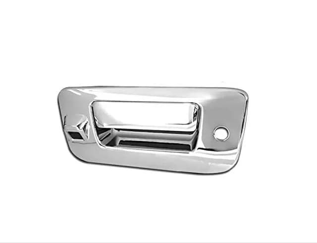 Copertura della maniglia della porta del portellone posteriore in plastica ABS cromata con buco della serratura e foro per fotocamera per Chevrolet Chevy Silverado/GMC Sierra 2007-2013