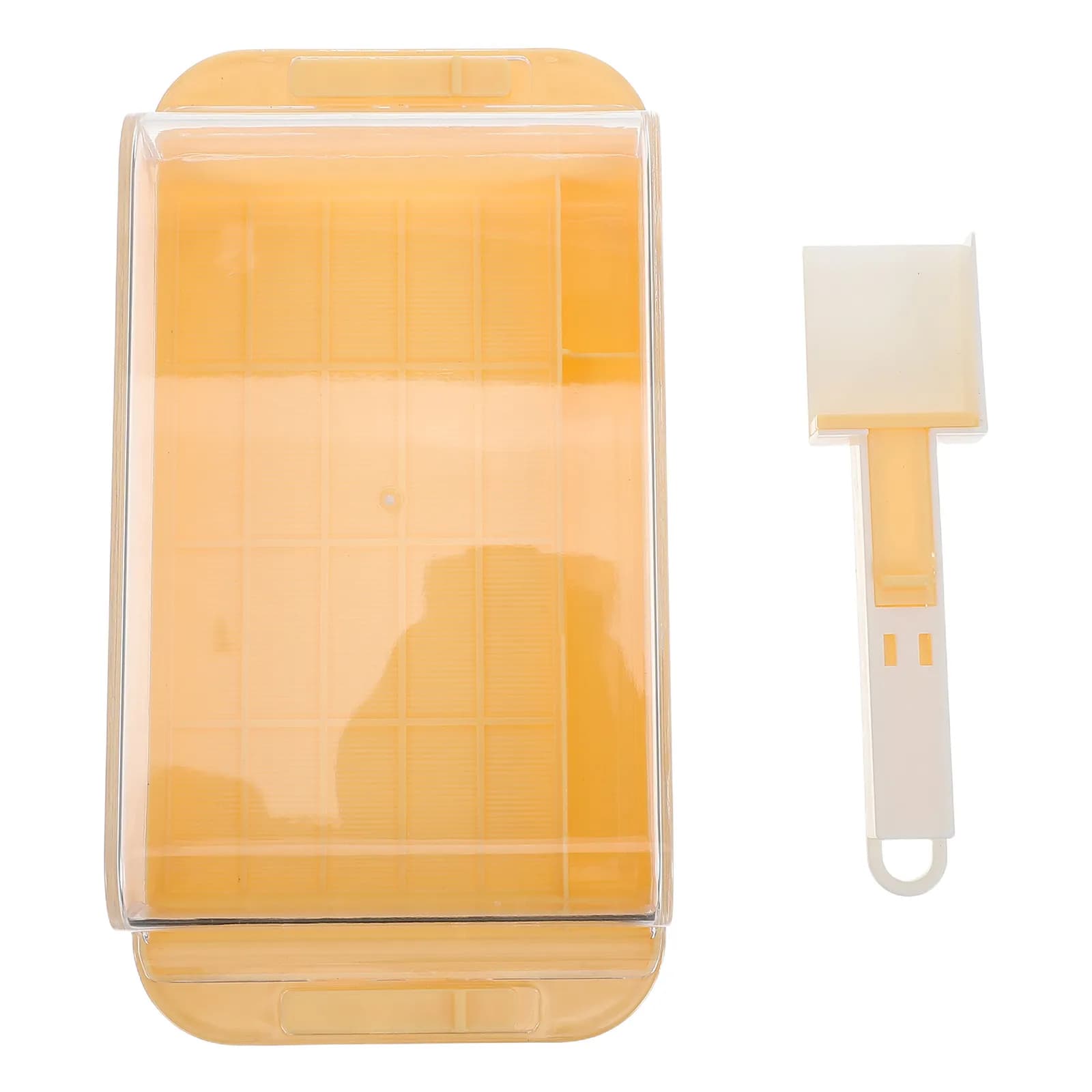 Household Butter Dish Clear Plastic Portion Food Container Solid Cheese Storage Case Butter Cutting Organizer Refrigerator Dairy