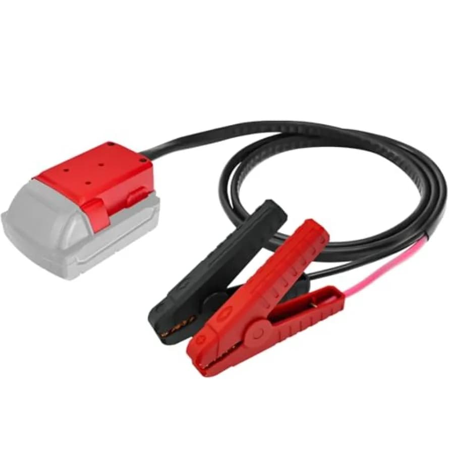 Morsetti per cavi jumper per avviamento ponticello batteria M18B2 18V con adattatore 8AWG 6,39 FT Cavi booster automobilistici portatili per salto