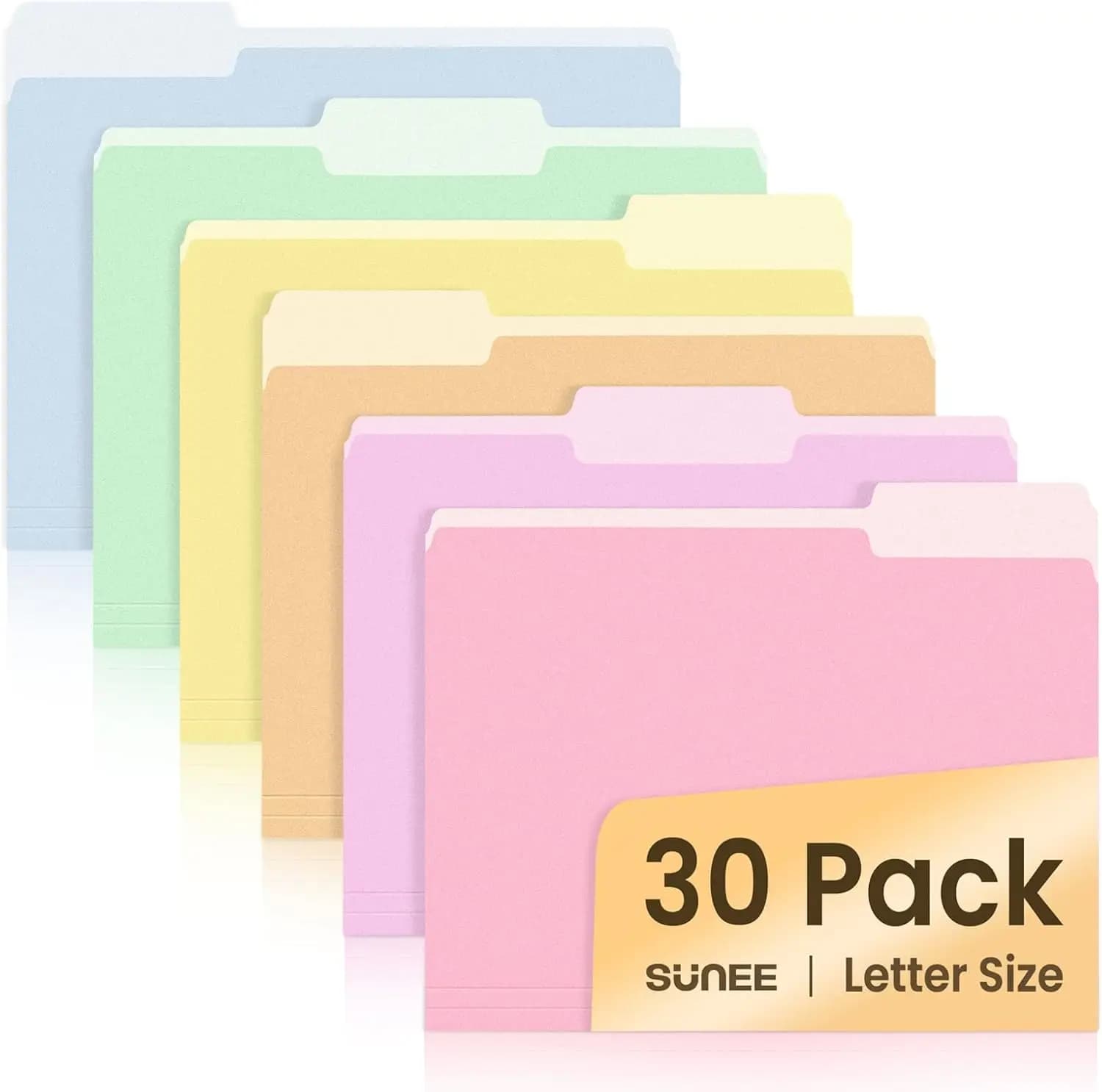 Confezione da 30 cartelle colorate, 8,5 x 11 pollici, colori vivaci per documenti di casa, ufficio e scuola