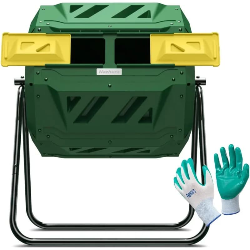 Bicchiere per compost, compost, doppia camera, 43 galloni (con confezionato con guanti da giardinaggio Pearson)