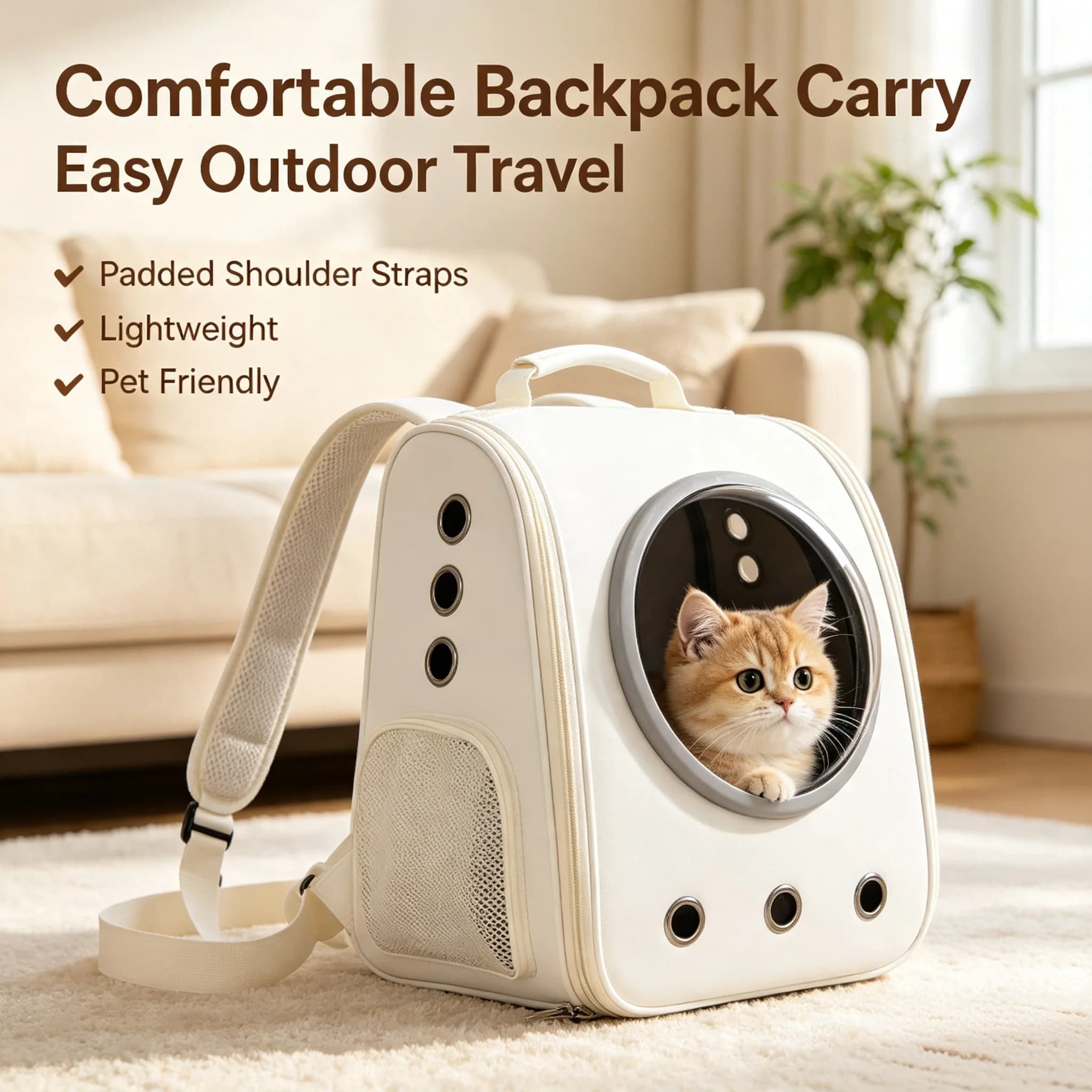 Wholesale Pet Carrier Backpack Cat Backpack Breathable Space Capsule Travel Bag OEM ODM Custom Logo