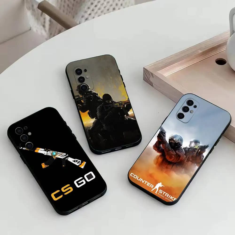 Cover per Telefono in Silicone Morbido Nero con Tema Game Counter Strike CS GO per Samsung S25, S24, S21, S22, S23, S30, Ultra, S20, Plus, Fe
