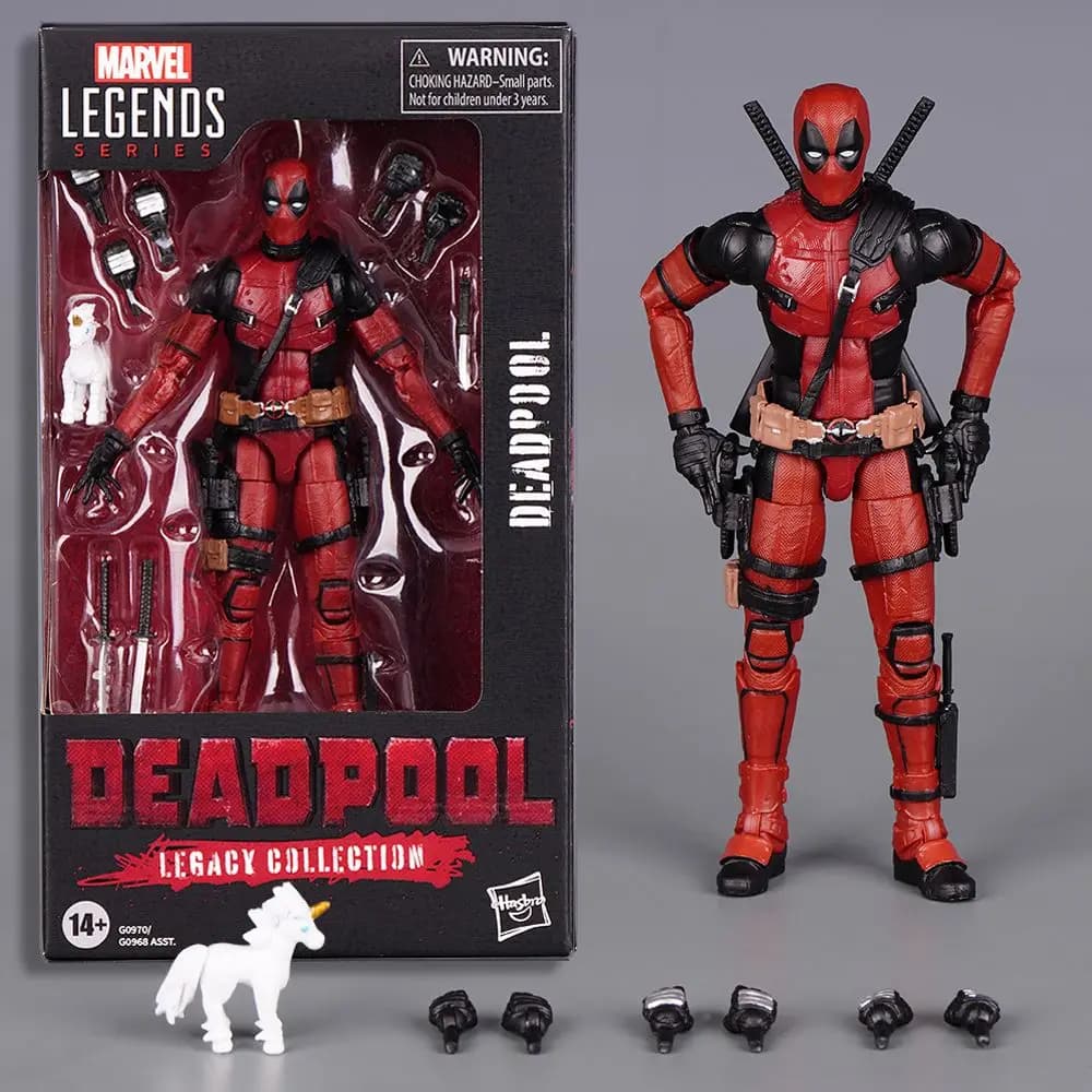 Action Figure Deadpool X-Men Serie Leggendaria, Modellino Articolato, Wade Winston Wilson, Statuetta da Collezione, Giocattolo Decorativo, Regalo