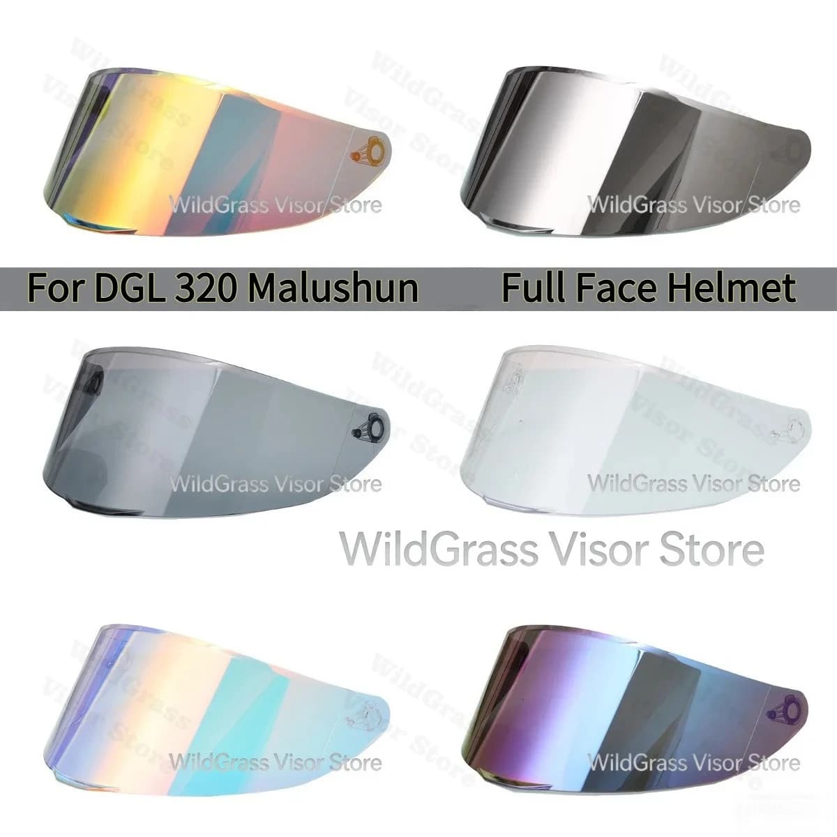 Motorcycle Helmet Visor Lens Anti-UV Day Night Clear Shield Replacement for DGL 320 Malushun Full Face Helmet