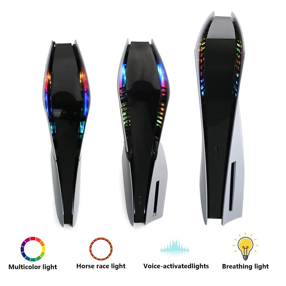 Striscia LED RGB Flessibile per Console PS5/PS5 Slim/PS5 Pro, Striscia Luminosa ad Anello USB, Accessori per Videogiochi