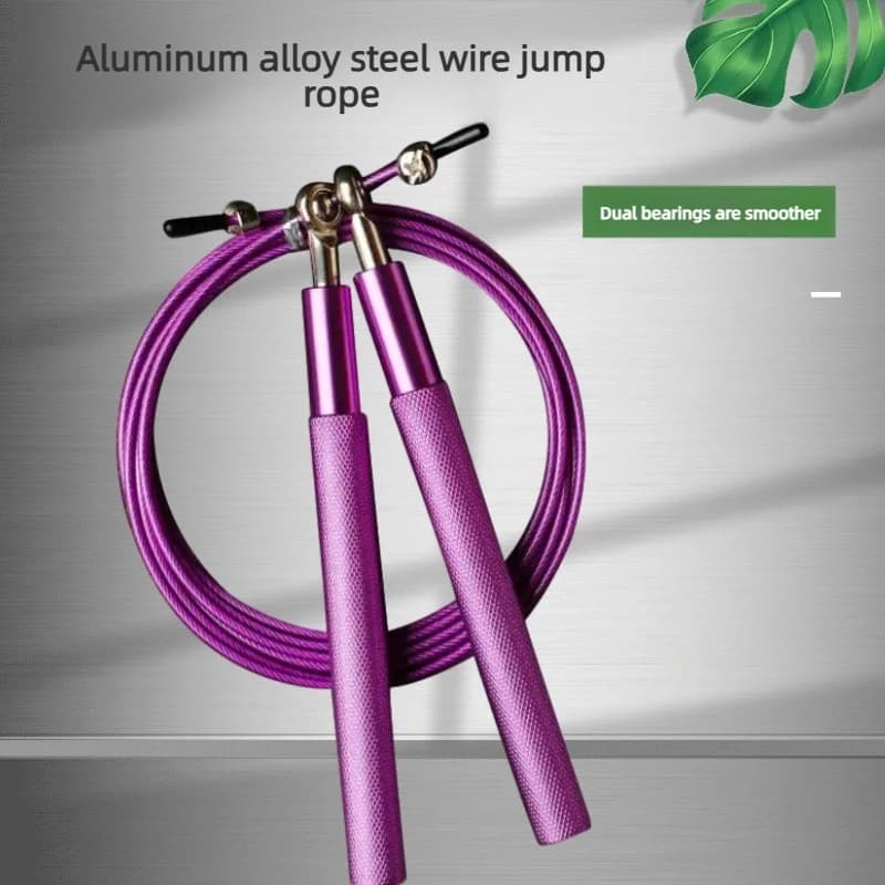 Metal Speed Steel Wire Jump Rope Dual Bearing Skipping Rope Adult Fitness Training Sports Equipment