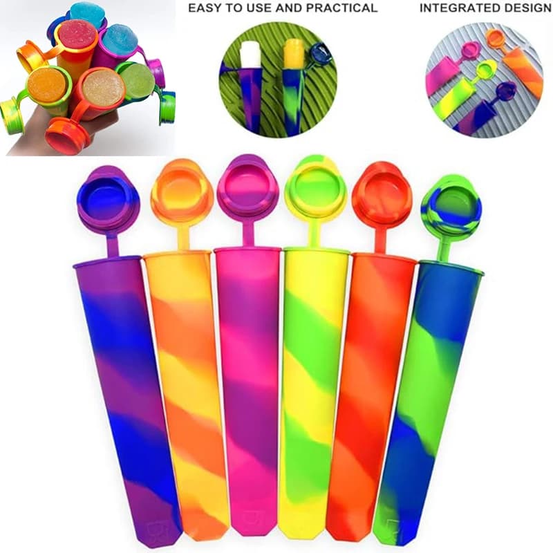 Stampi per gelato Bambini Stampo per ghiaccioli in silicone Yogurt Gelatina Ghiacciolo Pop con coperchio Stampi per ghiaccioli Creatore di ghiaccioli congelati fai da te