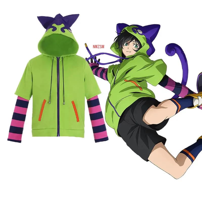 ❤ 2026 ★ Felpa con Cappuccio SK8 the Infinity Miya Chinen, Costume Cosplay, Felpa con Zip, Anime SK Eight, Streetwear, Pullover ❤