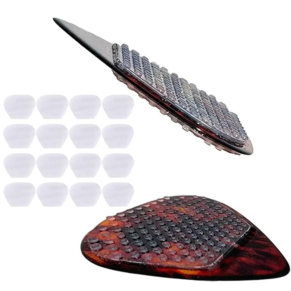 16/20Pcs New Non-Slip Guitar Pick Grips Silicone Adhesive Silicone Guitar Pick Durable Washable Guitar Pick Stickers