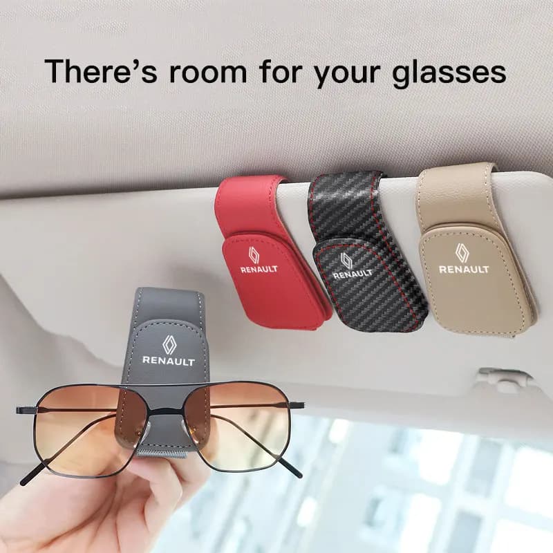 Car Interior Sunshade Card Ticket Storage Glasses Clip Accessories Tool For New Renault Clio Megane Logan Duster Sandero Captur