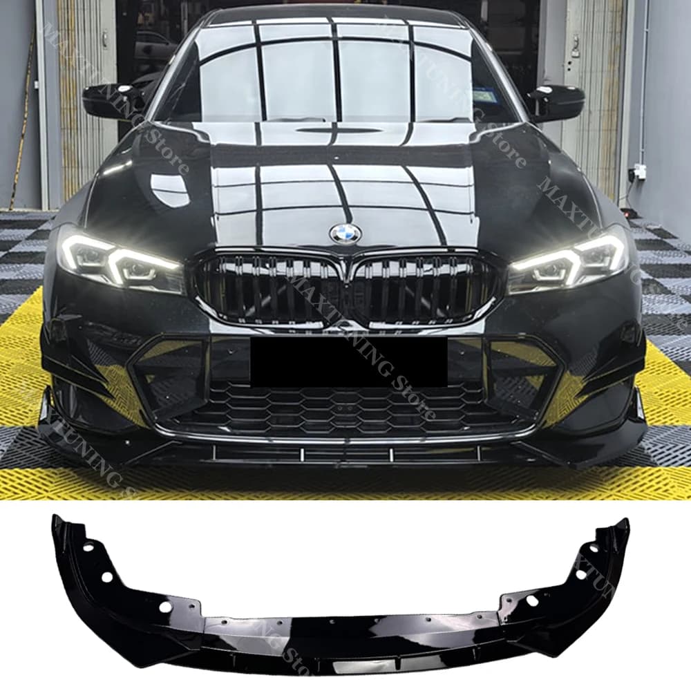 For BMW 3 Series G20 G21 M-PACK 320i 325i 330i 320d M340i Front Bumper Lip Diffuser Body Kit Exterior Splitter Spoiler 2022-2024