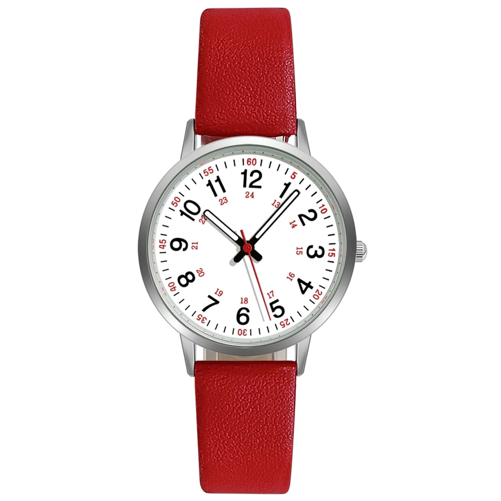 Women's Watch Quartz Dial Digital Watch Pointer Luminous Watch for Women and Girls