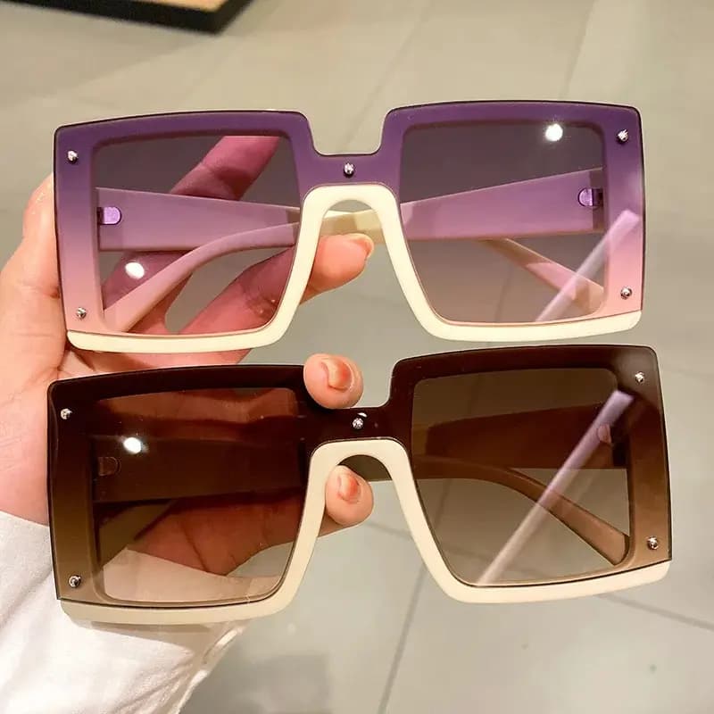 Nuovi occhiali da sole alla moda transfrontalieri da donna Street Shot occhiali da sole europei e americani con grandi occhiali quadrati di protezione Uv