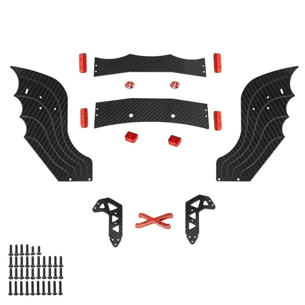 Supporti per diffusore in fibra di carbonio, telaio di supporto per alettone posteriore per auto RC ARRMA F1 LIMITLESS 1/7, parti di aggiornamento