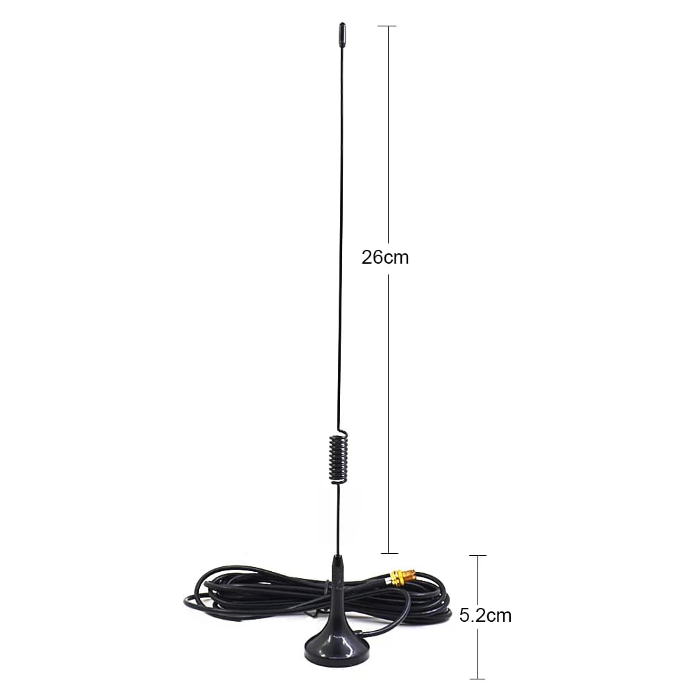 UT-106UV Antenna dual band magnetica per auto SMA-femmina per walkie-talkie UV-5R UV-82 UV-9R