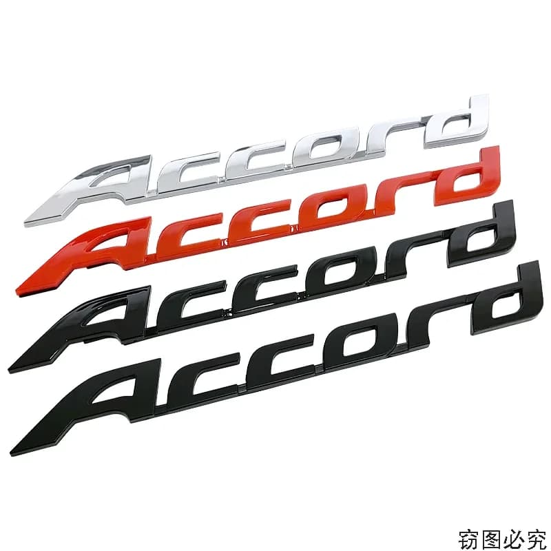 Emblema 3D Honda Accord, Adesivi per Bagagliaio Posteriore, Lettere Decorative in ABS, Logo Auto, Accessori per Styling