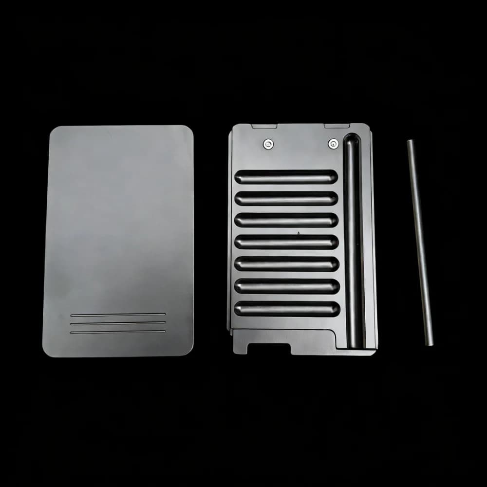 Metal Slurry Kit Container with Aluminum Straw Sild Cover, Portable Storage Box with Gift Box