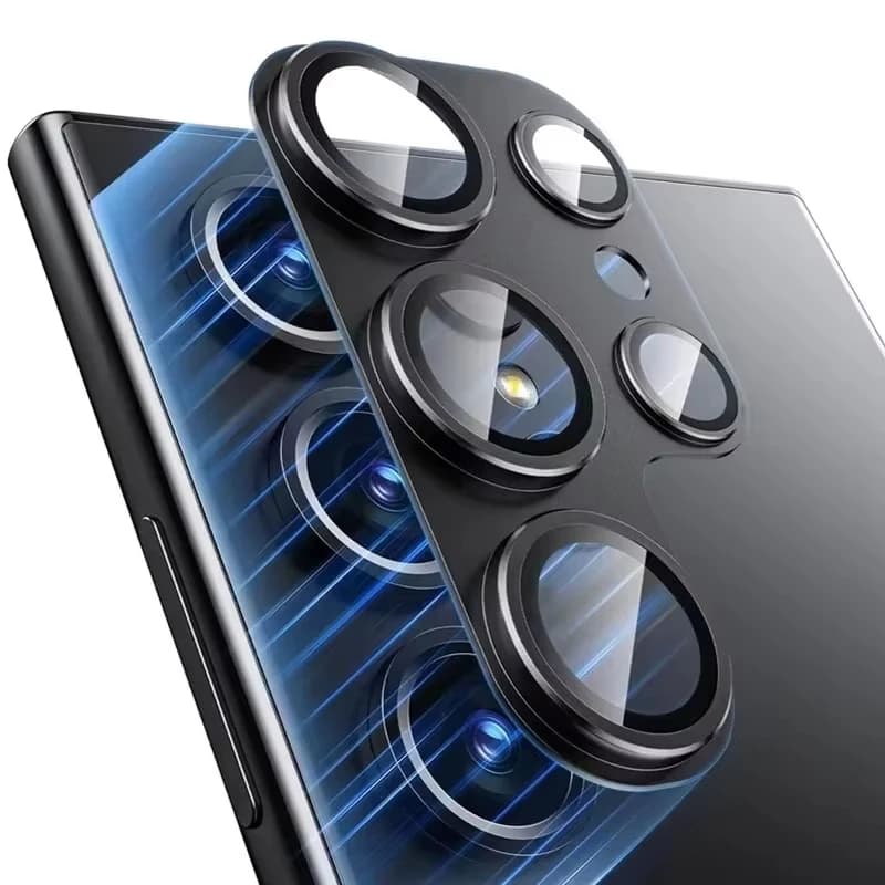 Protezione in Vetro per Obiettivo Fotocamera in Metallo per Samsung Galaxy S24 S25 Ultra S23 Plus S24Plus S25+ Accessori